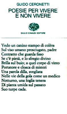 Guido Ceronetti_Poesie per vivere e non vivere